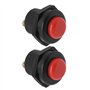 VGOL 2X Interrupteurs à Bouton-Poussoir pour Voiture 12 V 25 A Interrupteur de Klaxon Bouton-Poussoir Momentané Pièce de Rechang