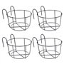 Erpmlyo 4 PièCes -Corps Suspendus JardinièRes Porte-Pots de Fleurs Plante Fer Supports ClôTure MéTal en Pot Support Monté Balcon