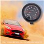 Niejgay Universel 3,75 Pouces 12V LED Blanche Retro-Eclairee Jauge Tachymetre avec Voyant De Changement De Rouge pour Voiture a 