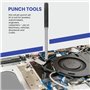 Qeunrtiy de PoinçOns à Goupilles Cylindriques avec Pochette de Rangement, Outils de RéParation pour Enlever Les PoinçOns de Forg