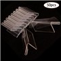 Myqqhbs Lot de 50 mini porte-étiquettes transparents en plastique acrylique 2 x 4 cm