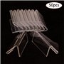 Myqqhbs Lot de 50 mini porte-étiquettes transparents en plastique acrylique 2 x 4 cm