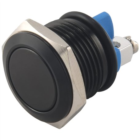 Geieold Bouton Poussoir Interrupteur Noir 16mm 12V Pour Voiture Auto