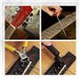 Comphic Kit de 72 accessoires de rechange pour guitare - Outils de réparation et d'entretien - Règle d'action des cordes - Chevi