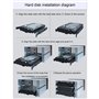 XIAOJUN 3,5 Pouces HDD Cage Rack Hard Driver Tray Hard Drive Cage Support 3 HDD Hard Disks