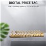 Tagtight 10 Set Étiquette de Prix Numéro Devise Prix Cube Affichage, Réglable Prix Étiquette Support Bloc Kit pour Affichage de