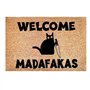 Wanjorlay 1 paillasson imprimé « Dark Cat Welcome Madafakas » - Décoration de maison