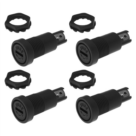 eMagTech Lot de 10 Porte-fusibles pour Panneau 5 X 20 Mm Vis d'installation Tube Porte-fusible 10 A 250 V Trou d'installation 12