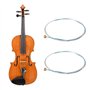 eMagTech Lot de 2 Jeux de Cordes pour Violon (EADG) avec Embouts à Boule Nickelés pour Violons 4/4 3/4 1/2 1/4 Alliage à Noyau e