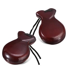 CosyCaya 1 paire de castagnettes espagnoles flamandes avec corde en bois traditionnel (marron) CosyCaya 1 paire de castagnettes espagnoles flamandes avec corde en bois traditionnel (marron)