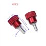 Doxiuyo 6 Pièces X 10 mm Filetage Tête Haute Moletée Vis à Oreilles Boutons en Alliage D'Aluminium Rouge Épaulement Moleté Point
