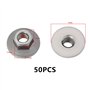 ECSiNG 50Pcs M6x1.0 19MM OD Écrou Autobloquant à Bride Hexagonale élargie Écrous à Bride Hexagonale en Acier Au Carbone pour L'i