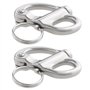 ECSiNG Lot de 2 Mousquetons Fixes de 52 mm en Acier Inoxydable 316 à Dégagement Rapide pour Bateaux Camions Fourgonnettes Carava