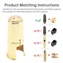 OriGlam Capuchon de protection pour embouchure de saxophone alto à vent (doré)