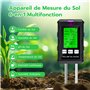 Wigearss Testeur de pH du Sol 6 en 1, Testeur pour Humidité/Fertilité/pH/Température/Lumière/Humidité Ambiante
