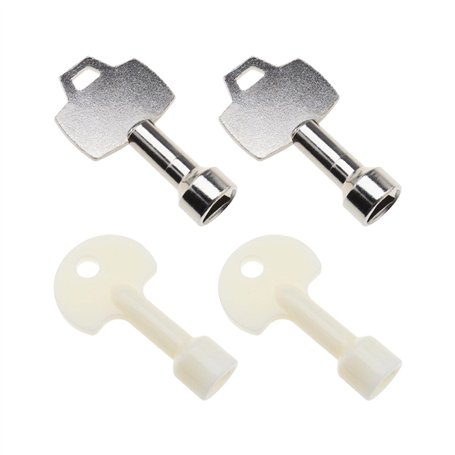 4pcs Triangle Clé Poubelle en Métal Clé en Plastique Accessoires pour 70L Extérieur Peel Poubelle Triangle Côté Longueur 7-9mm