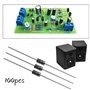 ECSiNG 100pcs 1N5819 Schottky Diodes 1A 40V Schottky Barrière Redresseur Diodes Composants Électroniques pour Panneau Solaire Ch