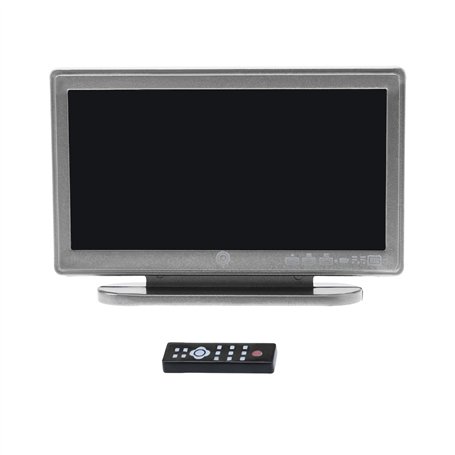 ECSiNG Mini Télévision pour Maison de Poupée Miniature TV 1:12 Échelle en Plastique Simulation TV avec Télécommande Mini Meubles