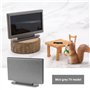 ECSiNG Mini Télévision pour Maison de Poupée Miniature TV 1:12 Échelle en Plastique Simulation TV avec Télécommande Mini Meubles