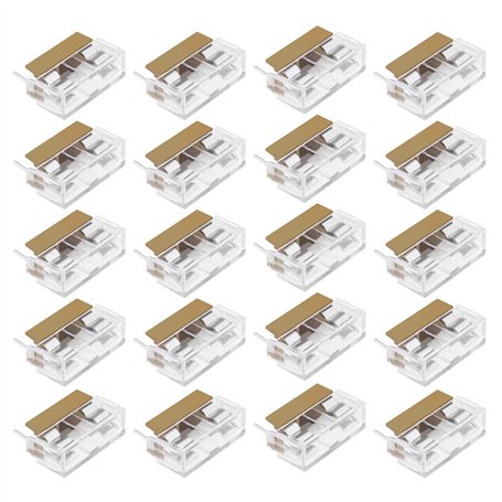 ECSiNG Lot de 20 porte-fusibles PCB avec 20 coques transparentes à double terminaux 250 V 6 A 5 x 20 mm pour fusible PCB - Boîti