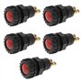ECSiNG 5pcs Voyant d'avertissement Panneau de Tableau Bord de Voiture Lampe Rouge 12 V/24V M16 Voyant de Fil Voyant d'avertissem