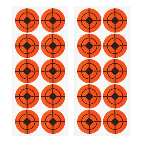 ECSiNG 250pcs 5cm Autocollants de Cibles de Tir Cibles Ronds Auto-adhésifs Autocollant en Papier pour Tir à l'arc Tir Sportif