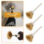 ECSiNG 10pcs Mini Brosses Métalliques en Laiton avec Tige de 3mm Outil Rotatif Brosse Métallique en Laiton pour Métal Bois Pierr