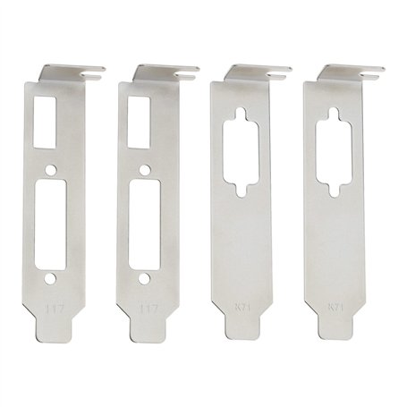 SG Store Lot de 4 supports discrets pour cartes graphiques HDMI DVI VGA et vidéo Demi-hauteur Support pour boîtier d'ordinateur