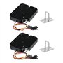 SG Store Lot de 2 Verrous Magnétiques électriques DC 12 V 2 A avec Interrupteur de Détection Crochet de Verrouillage 25