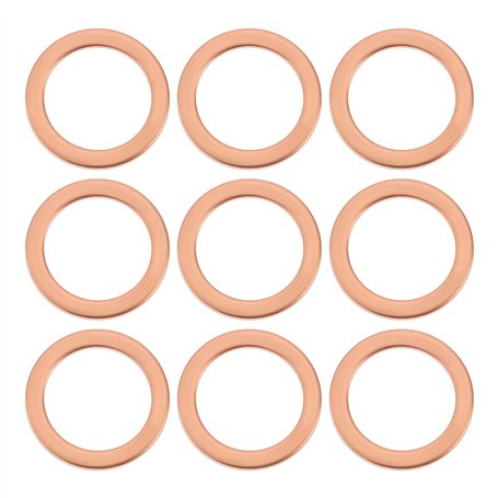 Briny River 40x Rondelles en Cuivre pour Conduites de Frein Automobiles M10 14 X 10 X 1 Mm Compatibles avec HEL Les Vélos