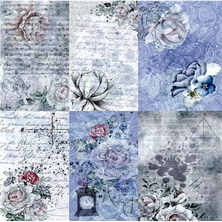 Papier de riz de mûrier avec fond bleu