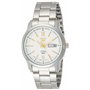 Seiko 5 automatique cadran blanc argent acier inoxydable hommes montre SNKP15K1