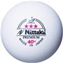 NITTAKU Premium 3 Star Balles de Tennis de Table 3 étoiles de qualité supérieure-Blanc Unisexe