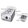 hzexun Tempéreuse À Chocolat Bain Marie Electrique Réchauffeur de Liquide Acier Inoxydable Capacité 6L 2 Réservoirs Maison Comme