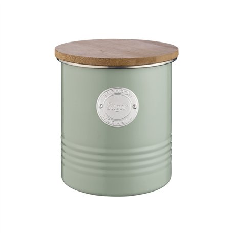 Typhoon LIVING Collection Sucrier avec couvercle | Vert pastel | Boîte de rangement pour sucre de cuisine 1 l | Récipient à sucr