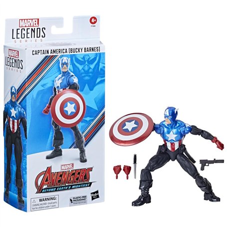 Hasbro Marvel Legends Series Captain America (Bucky Barnes) Avengers 60th Anniversary Figurine à collectionner 15