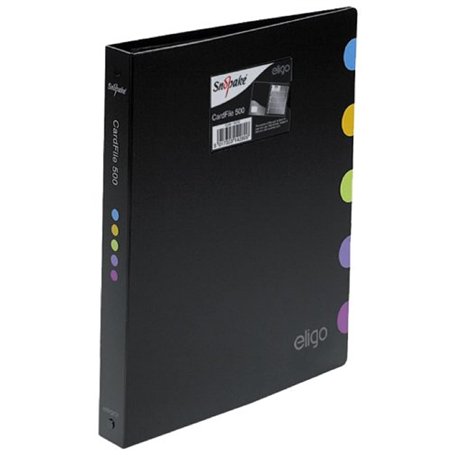 Snopake Eligo Porte cartes de visite Format A4 capacité 500 cartes Noir