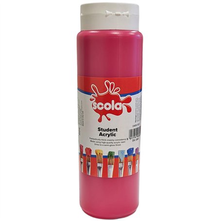 scola Peinture acrylique rouge foncé 500 ml – Finition semi-brillante – Non toxique