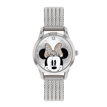 Disney Femme Analogique Classique Quartz Montre avec Bracelet en Acier Inoxydable MN8008