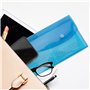 Rapesco 0690 Pochette Porte-Documents avec Bouton-Pression, Format DL, Couleurs Vives Transparentes, Lot de 5