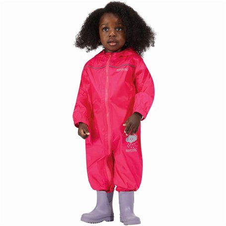 Regatta Puddle IV - Combinaison imperméable - Mixte Enfant - -Rose (Jem)-Taille : 6-12 mois (80 EU)