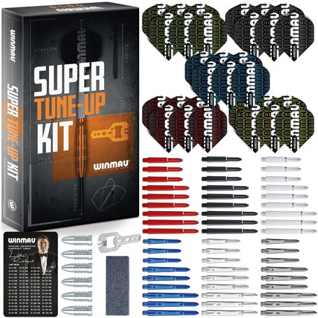 Winmau Super-Tune Up d'accessoires pour fléchettes Trousse| Ailettes | Tiges | Accessoires Divers