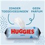 Huggies lingettes bébé Pure - 18 paquets de 56 lingettes (1008 lingettes) - 99% d'eau pure - sans parfum - fibres naturelles - n
