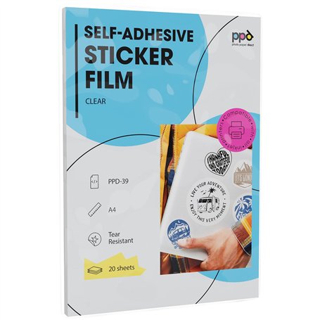 PPD A4 x 20 Autocollants Transparents