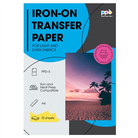 PPD Combo 70xA4 Papier Transfert Tee-Shirt