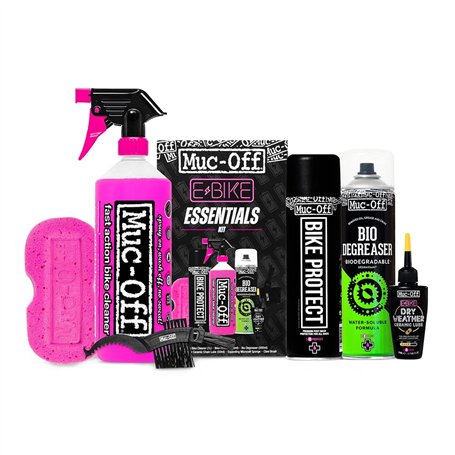 Muc-Off eBike Kit Essentiels de Nettoyage - Produits Indispensables pour Nettoyer et Protéger votre Vélo Électrique - Comprend u