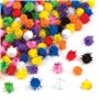 Baker Ross Pompons pailletés avec pastilles Auto-adhésifs (Paquet de 200) Loisir créatif pour Enfant et Adultes