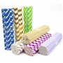 Pailles en papier fantaisie 120 pailles en vrac biodégradables sans plastique