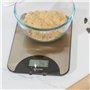 Salter Balance électronique en acier inoxydable– Balance de cuisine, écran LCD, mesure les liquides, capacité maximale de 5 kg/1