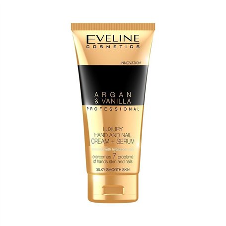 Eveline Cosmetics Crème Réparatrice Luxueuse Pour Les Mains Et Les Ongles À L'argan Et À La Vanille - Sérum Nourrissant Pour Pea